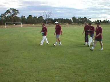 Walking off the field